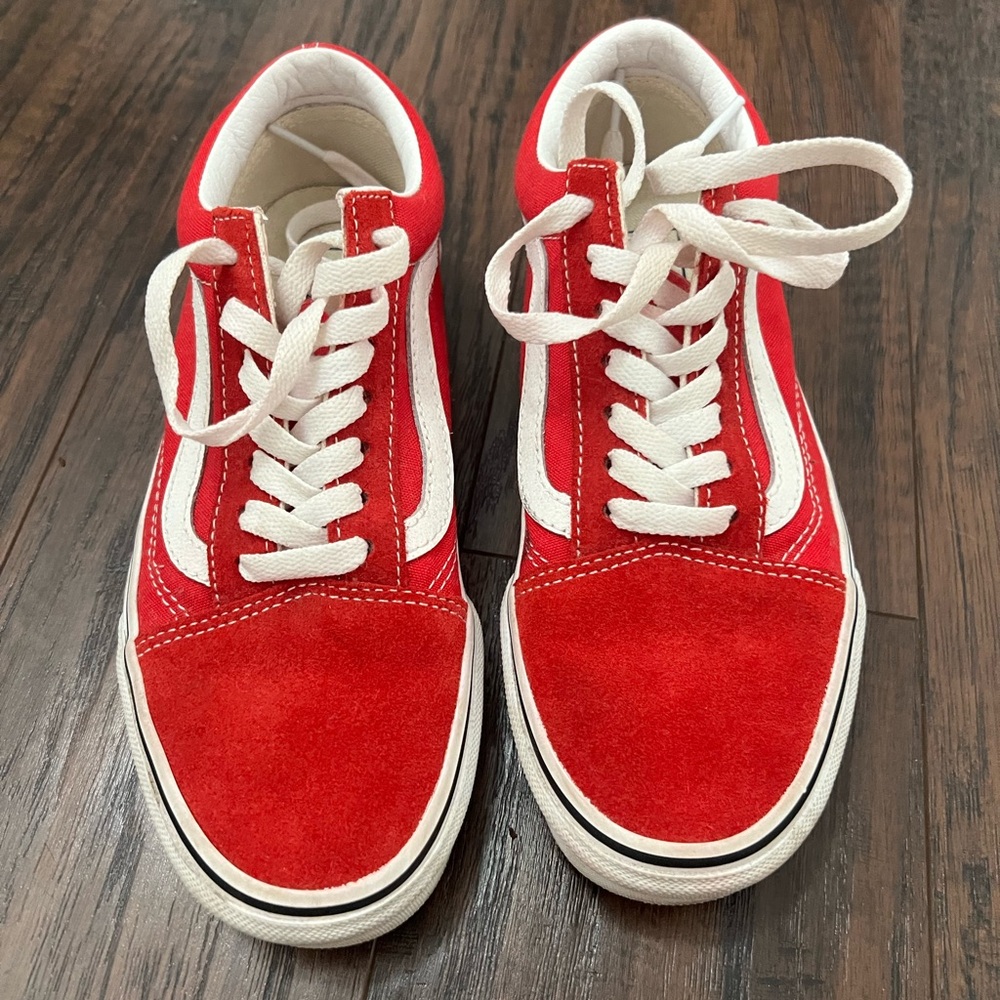 Red Lace Up Vans